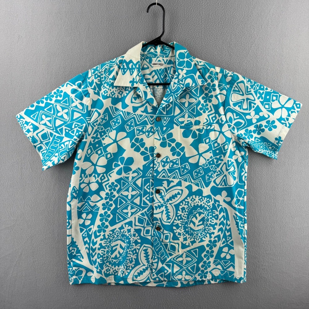 Vintage 60s Liberty House Hawaiian Shirt Mens Large Loop Collar‎ Acrylic Aloha